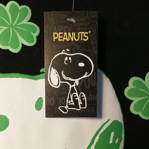 Peanuts Black and Green Graphic Tee